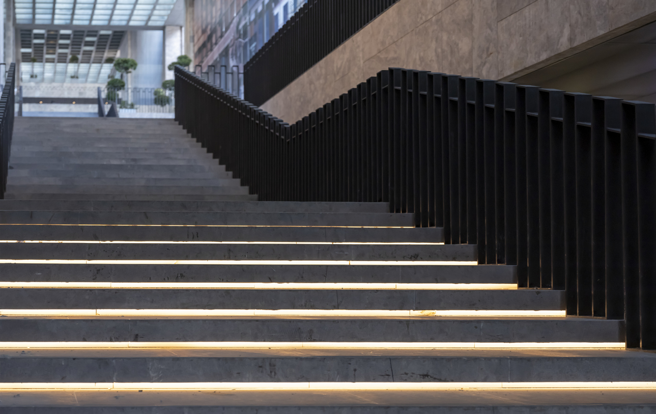 shopping mall stair lighting